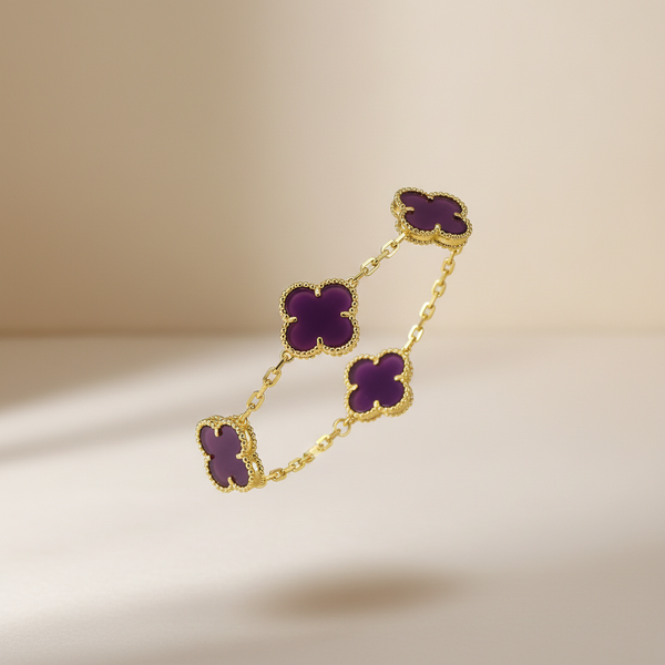 Zwevende paarse armband