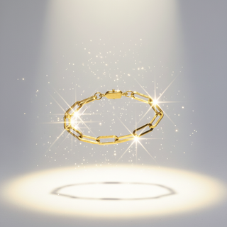 Zwevende paperclip armband met lichteffecten