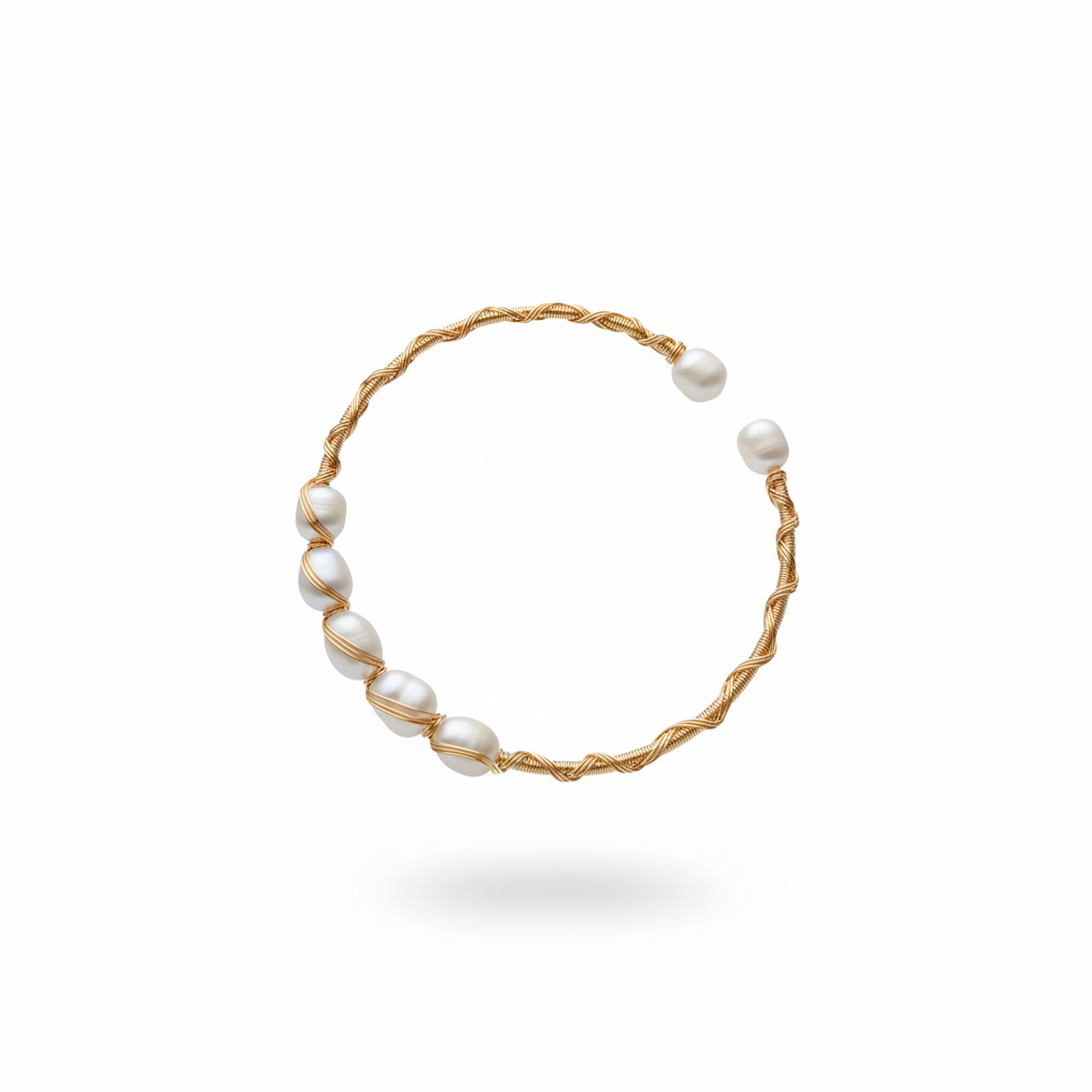 Zwevende parel armband - verbeterd