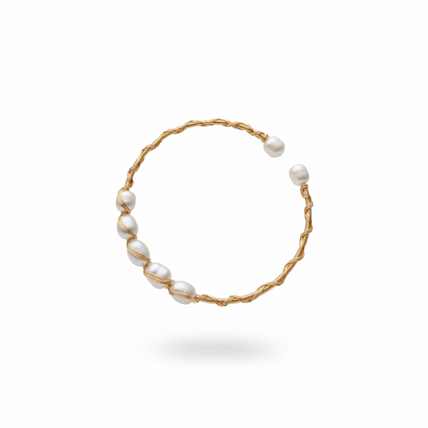 Zwevende parel armband - verbeterd