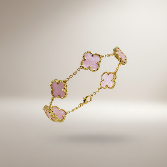 Zwevende roze armband