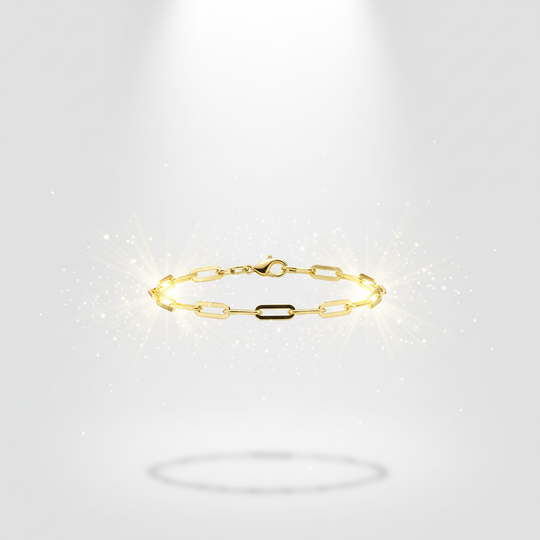 Zwevende zilver 925 schakelarmband met lichteffecten