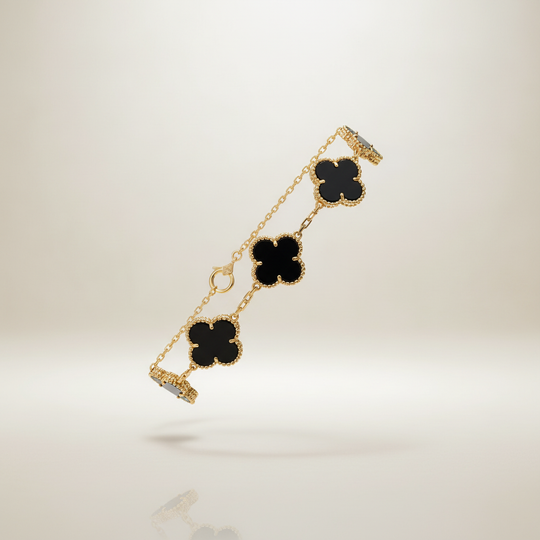 Zwevende zwarte armband