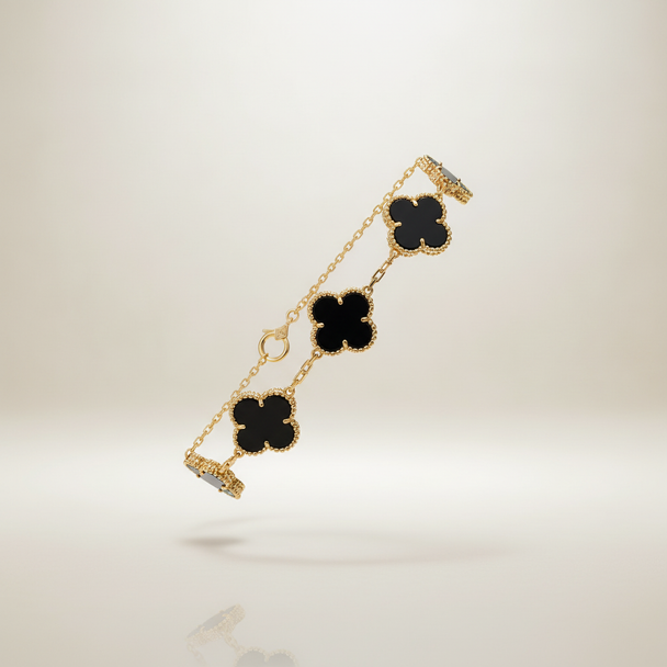 Zwevende zwarte armband